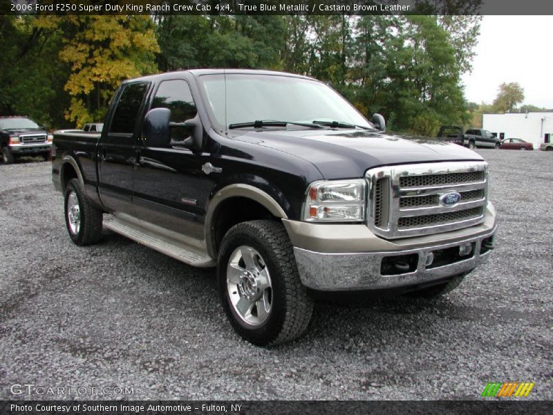 True Blue Metallic / Castano Brown Leather 2006 Ford F250 Super Duty King Ranch Crew Cab 4x4