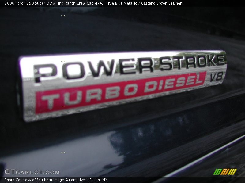 True Blue Metallic / Castano Brown Leather 2006 Ford F250 Super Duty King Ranch Crew Cab 4x4