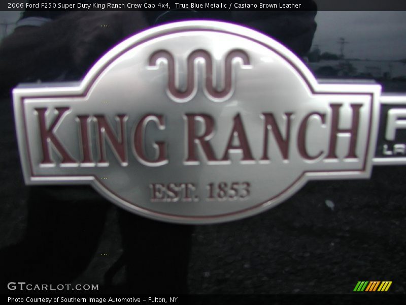 True Blue Metallic / Castano Brown Leather 2006 Ford F250 Super Duty King Ranch Crew Cab 4x4