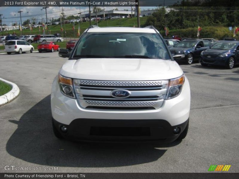 White Platinum Tri-Coat / Medium Light Stone 2013 Ford Explorer XLT 4WD