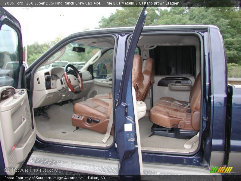 True Blue Metallic / Castano Brown Leather 2006 Ford F250 Super Duty King Ranch Crew Cab 4x4
