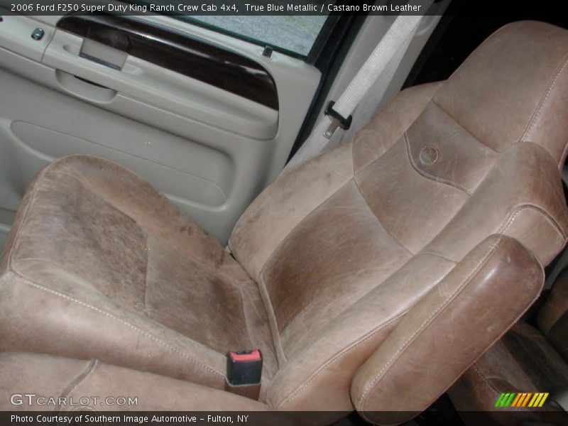 True Blue Metallic / Castano Brown Leather 2006 Ford F250 Super Duty King Ranch Crew Cab 4x4