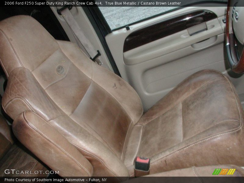 True Blue Metallic / Castano Brown Leather 2006 Ford F250 Super Duty King Ranch Crew Cab 4x4