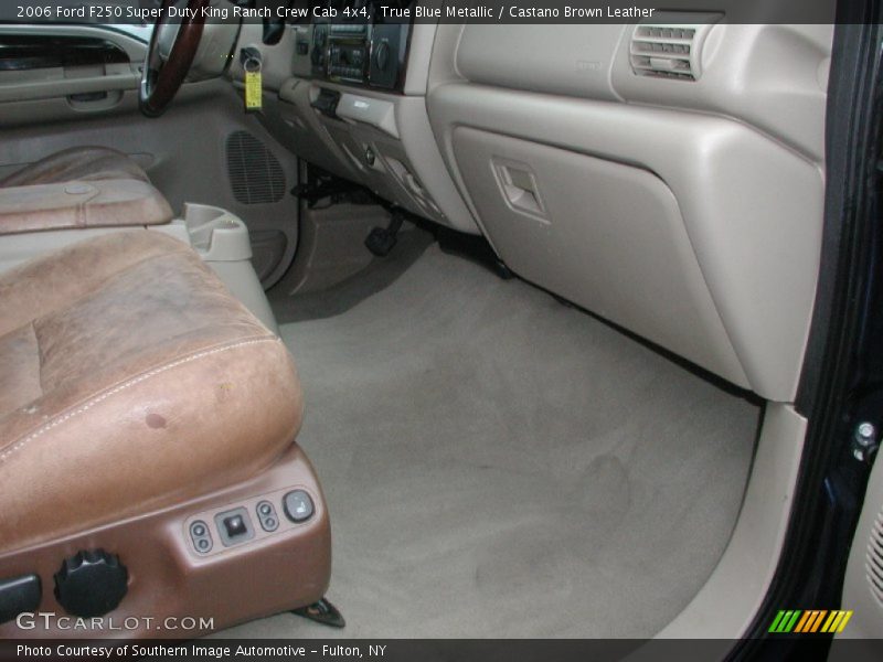 True Blue Metallic / Castano Brown Leather 2006 Ford F250 Super Duty King Ranch Crew Cab 4x4