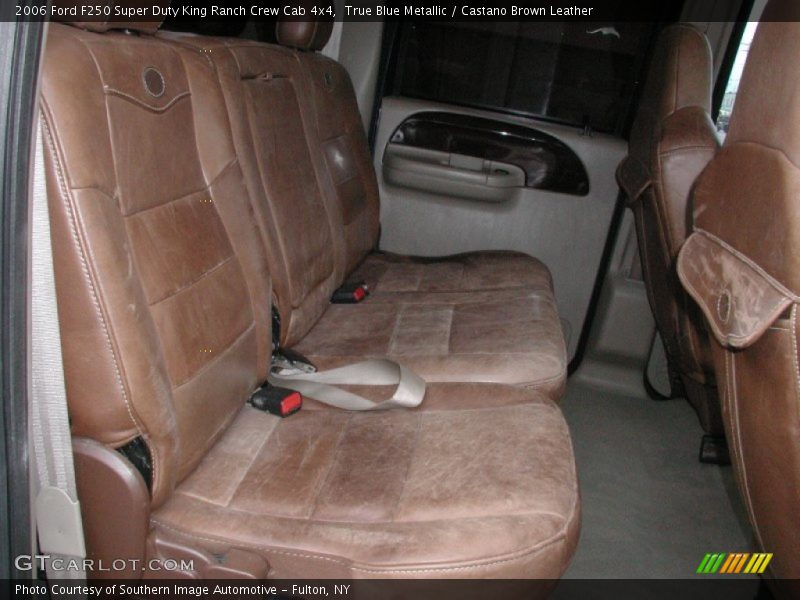 True Blue Metallic / Castano Brown Leather 2006 Ford F250 Super Duty King Ranch Crew Cab 4x4