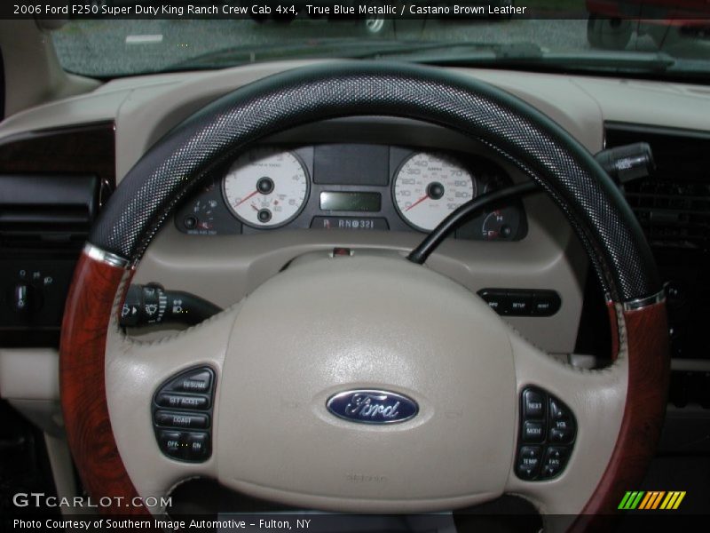 True Blue Metallic / Castano Brown Leather 2006 Ford F250 Super Duty King Ranch Crew Cab 4x4