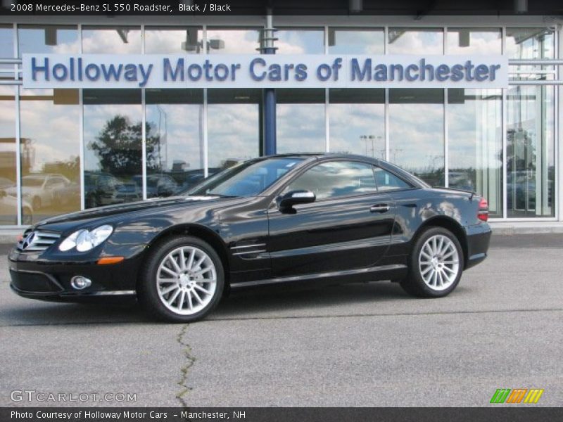 Black / Black 2008 Mercedes-Benz SL 550 Roadster