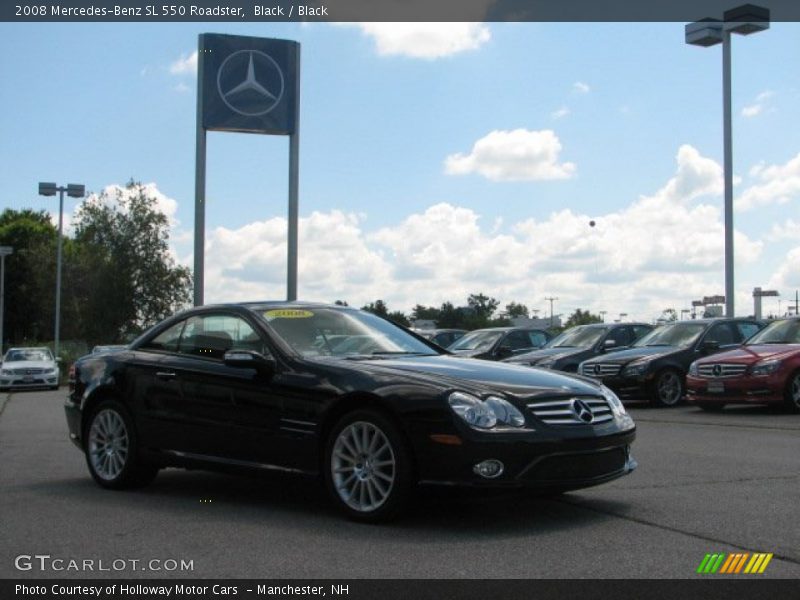 Black / Black 2008 Mercedes-Benz SL 550 Roadster