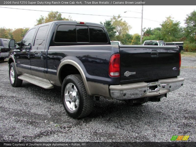 True Blue Metallic / Castano Brown Leather 2006 Ford F250 Super Duty King Ranch Crew Cab 4x4