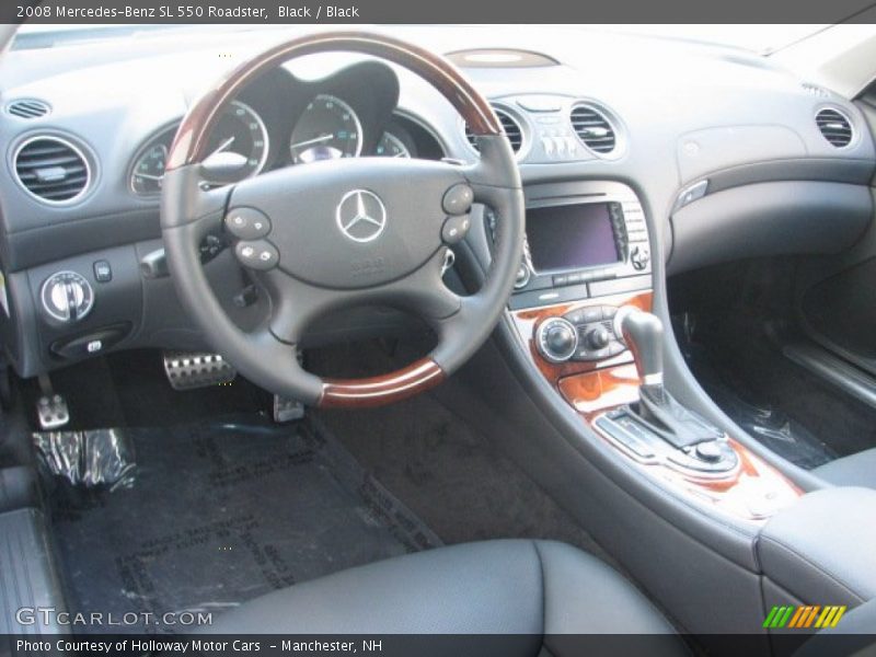 Black / Black 2008 Mercedes-Benz SL 550 Roadster