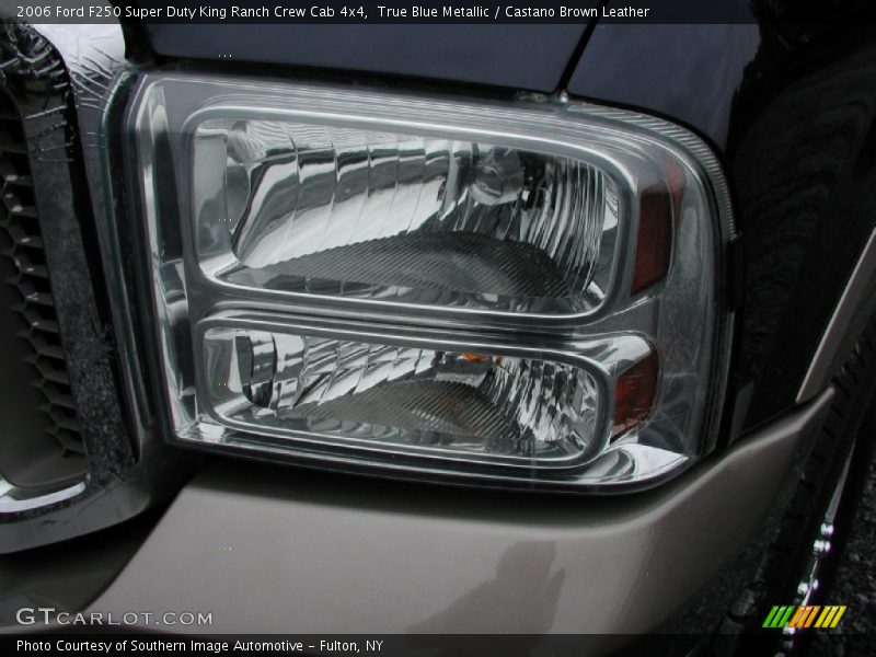 True Blue Metallic / Castano Brown Leather 2006 Ford F250 Super Duty King Ranch Crew Cab 4x4
