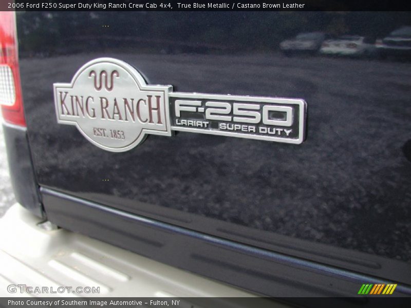 True Blue Metallic / Castano Brown Leather 2006 Ford F250 Super Duty King Ranch Crew Cab 4x4
