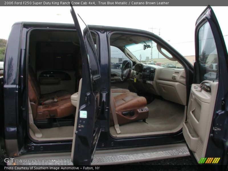 True Blue Metallic / Castano Brown Leather 2006 Ford F250 Super Duty King Ranch Crew Cab 4x4