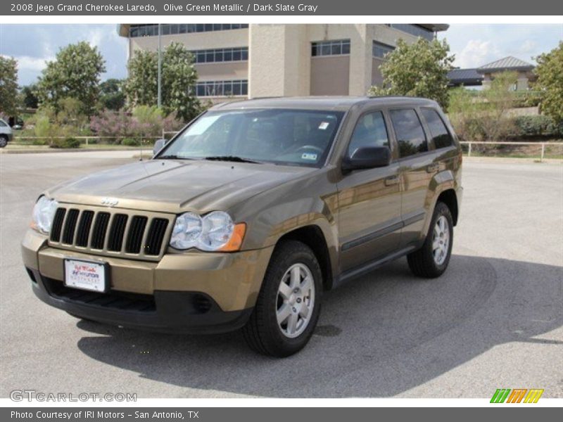 Olive Green Metallic / Dark Slate Gray 2008 Jeep Grand Cherokee Laredo