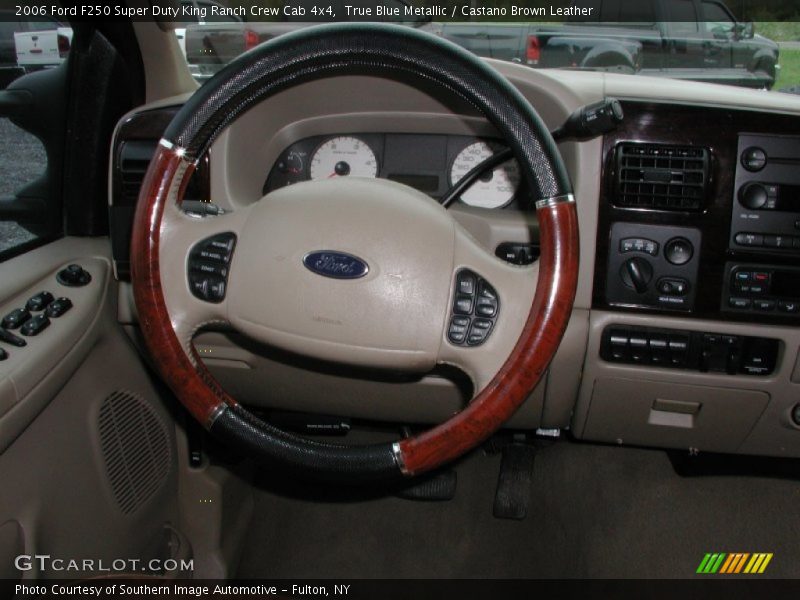True Blue Metallic / Castano Brown Leather 2006 Ford F250 Super Duty King Ranch Crew Cab 4x4