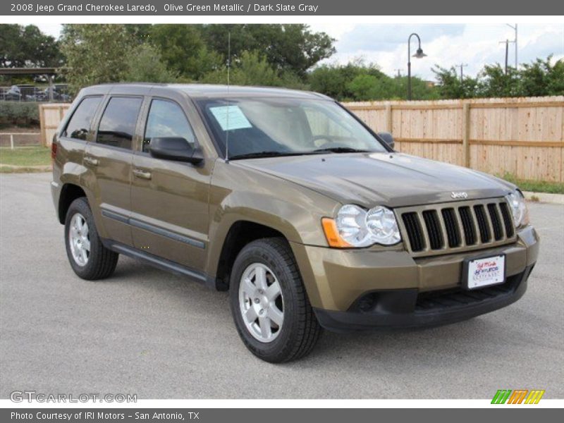 Olive Green Metallic / Dark Slate Gray 2008 Jeep Grand Cherokee Laredo