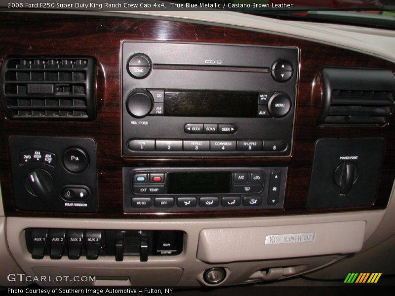 True Blue Metallic / Castano Brown Leather 2006 Ford F250 Super Duty King Ranch Crew Cab 4x4