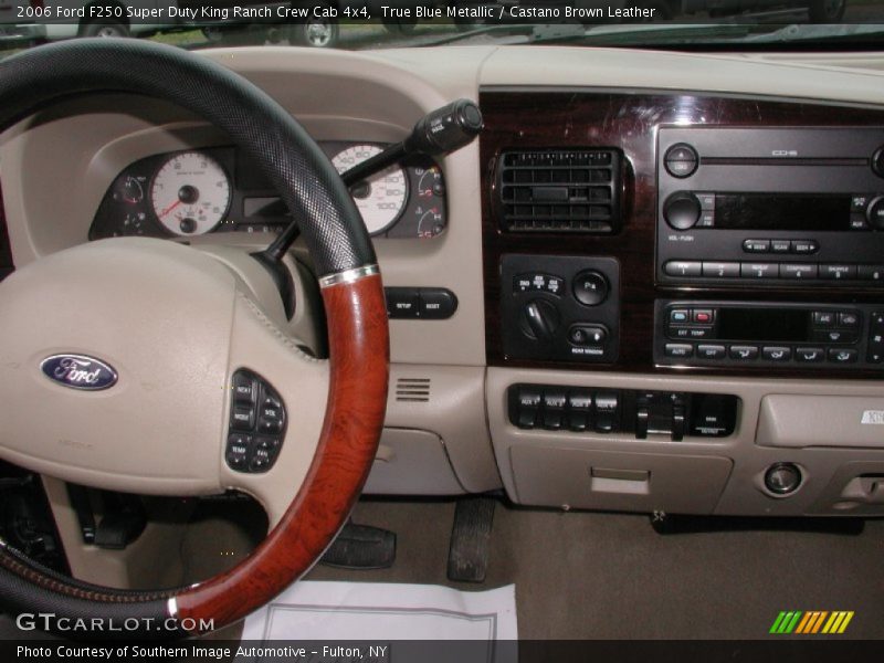 True Blue Metallic / Castano Brown Leather 2006 Ford F250 Super Duty King Ranch Crew Cab 4x4