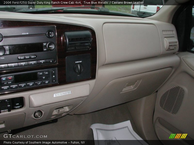 True Blue Metallic / Castano Brown Leather 2006 Ford F250 Super Duty King Ranch Crew Cab 4x4