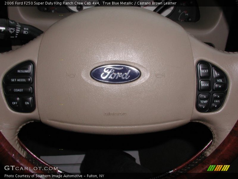 True Blue Metallic / Castano Brown Leather 2006 Ford F250 Super Duty King Ranch Crew Cab 4x4