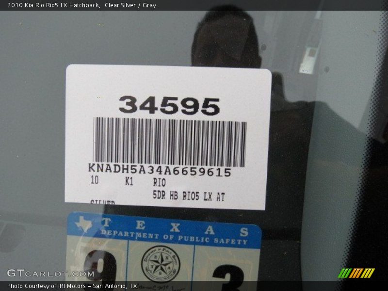 Clear Silver / Gray 2010 Kia Rio Rio5 LX Hatchback