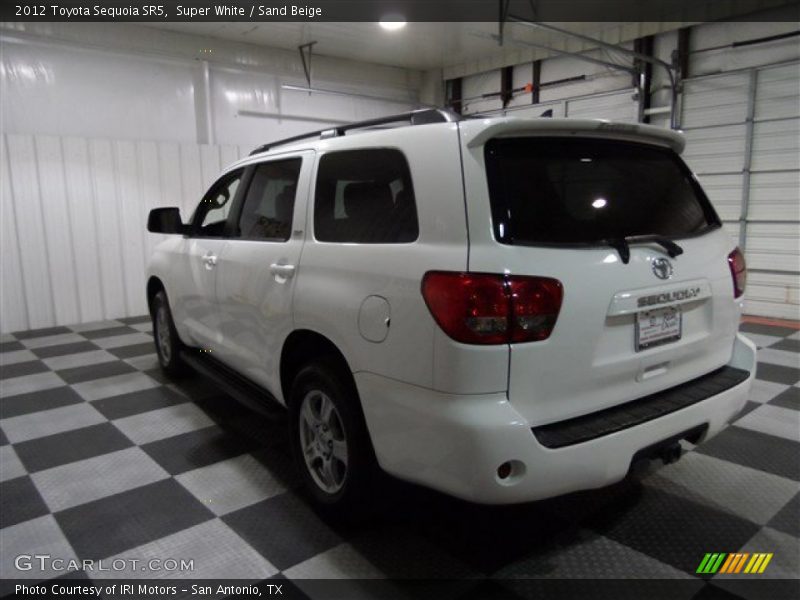 Super White / Sand Beige 2012 Toyota Sequoia SR5