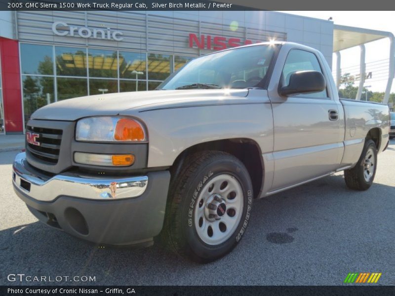 Silver Birch Metallic / Pewter 2005 GMC Sierra 1500 Work Truck Regular Cab