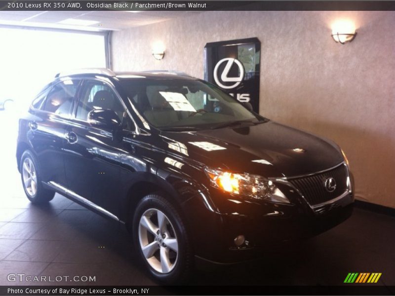 Obsidian Black / Parchment/Brown Walnut 2010 Lexus RX 350 AWD