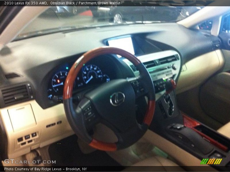 Obsidian Black / Parchment/Brown Walnut 2010 Lexus RX 350 AWD