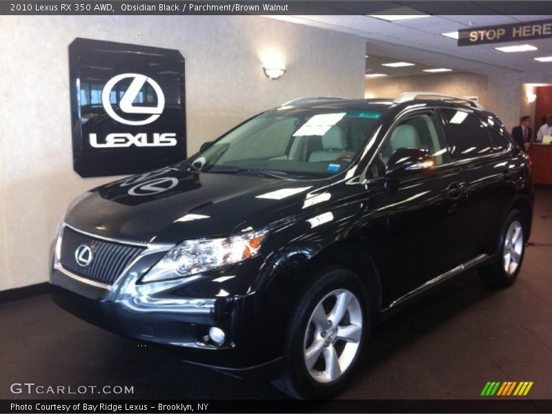 Obsidian Black / Parchment/Brown Walnut 2010 Lexus RX 350 AWD