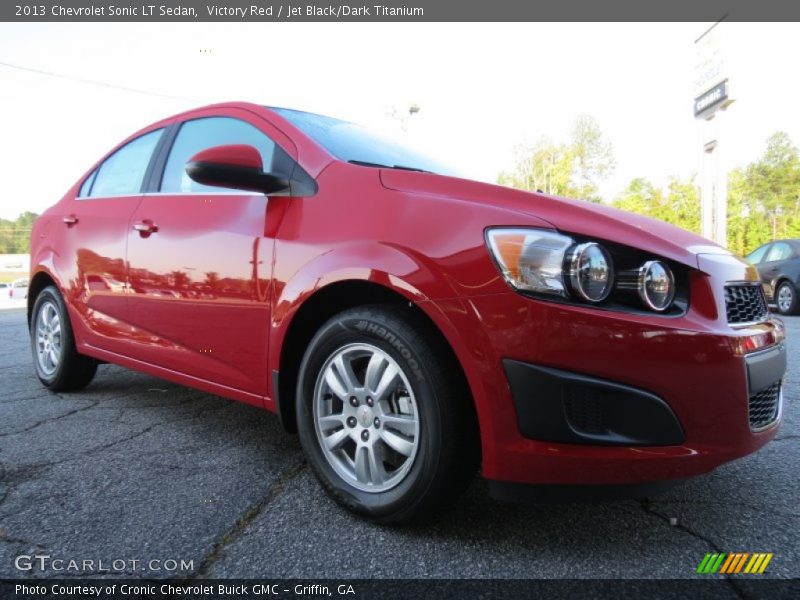 Victory Red / Jet Black/Dark Titanium 2013 Chevrolet Sonic LT Sedan