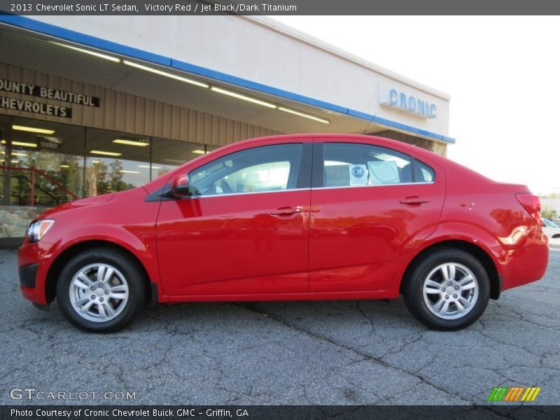 Victory Red / Jet Black/Dark Titanium 2013 Chevrolet Sonic LT Sedan