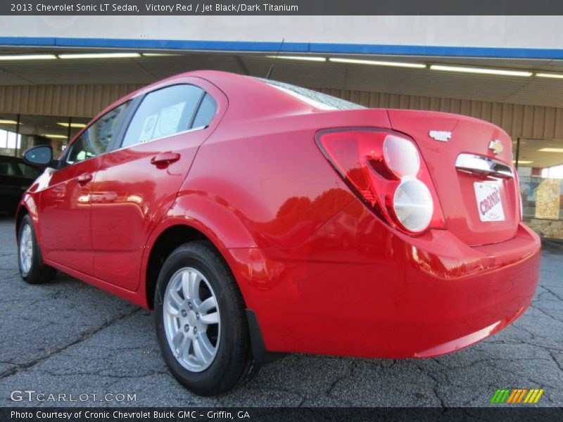 Victory Red / Jet Black/Dark Titanium 2013 Chevrolet Sonic LT Sedan
