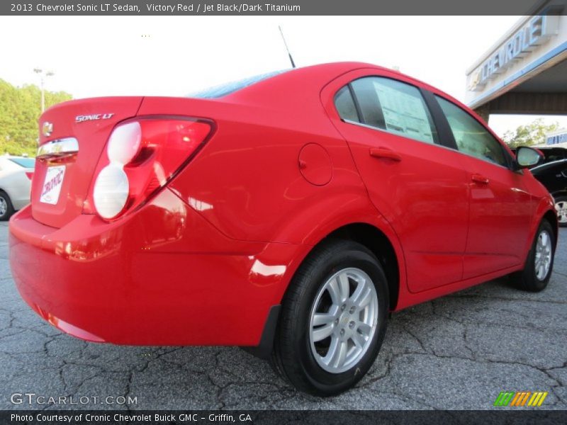Victory Red / Jet Black/Dark Titanium 2013 Chevrolet Sonic LT Sedan