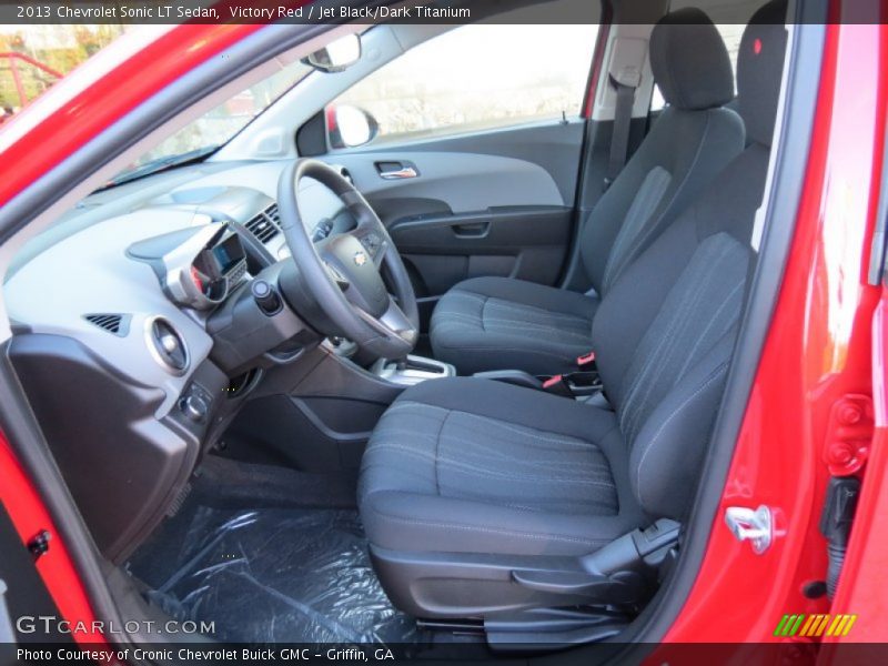 Victory Red / Jet Black/Dark Titanium 2013 Chevrolet Sonic LT Sedan