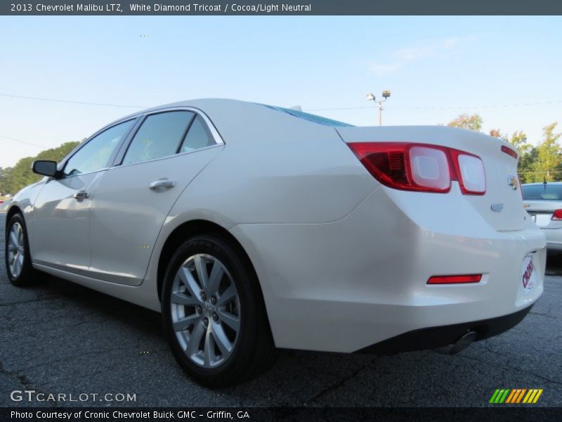 White Diamond Tricoat / Cocoa/Light Neutral 2013 Chevrolet Malibu LTZ