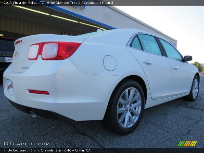White Diamond Tricoat / Cocoa/Light Neutral 2013 Chevrolet Malibu LTZ