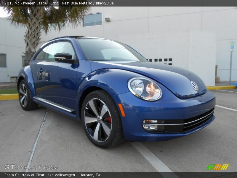 Reef Blue Metallic / Black/Blue 2013 Volkswagen Beetle Turbo