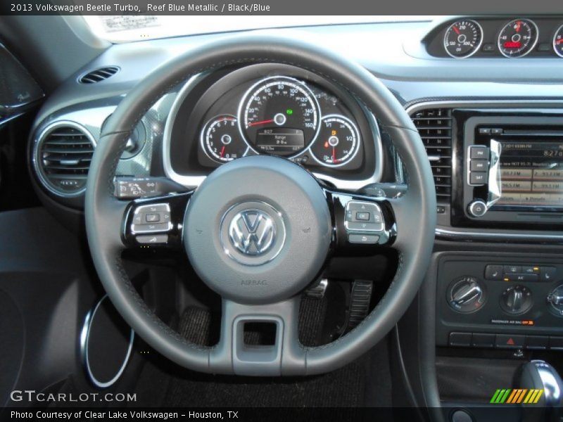 Reef Blue Metallic / Black/Blue 2013 Volkswagen Beetle Turbo