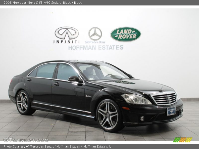 Black / Black 2008 Mercedes-Benz S 63 AMG Sedan