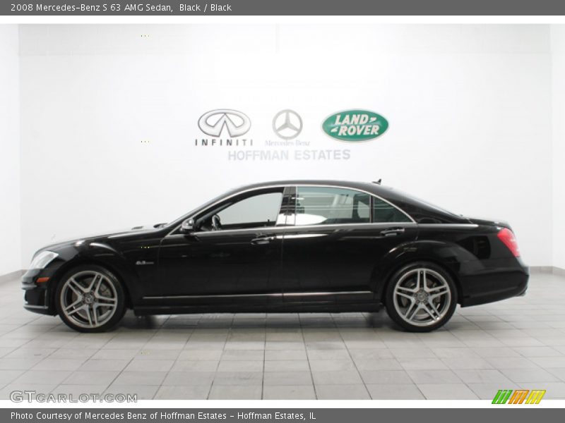 Black / Black 2008 Mercedes-Benz S 63 AMG Sedan
