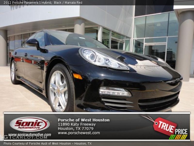 Black / Marsala Red 2012 Porsche Panamera S Hybrid