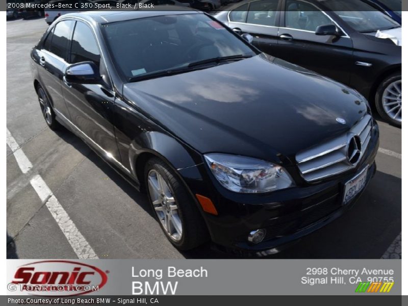 Black / Black 2008 Mercedes-Benz C 350 Sport