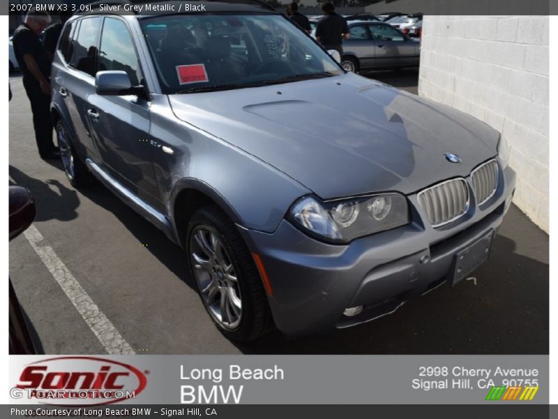 Silver Grey Metallic / Black 2007 BMW X3 3.0si