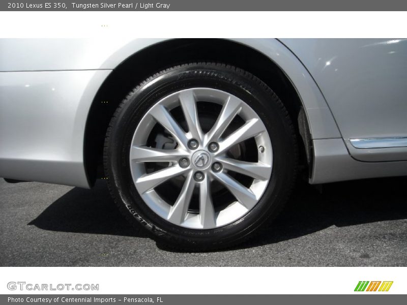 Tungsten Silver Pearl / Light Gray 2010 Lexus ES 350