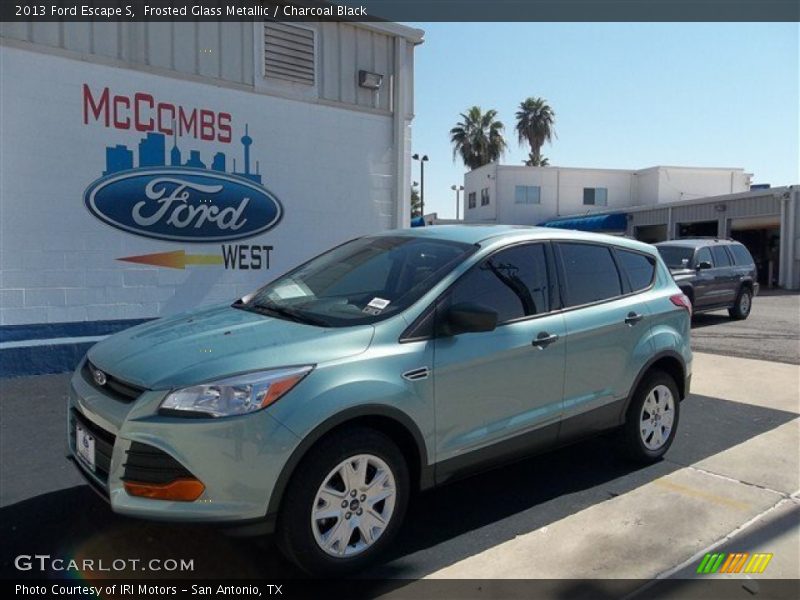 Frosted Glass Metallic / Charcoal Black 2013 Ford Escape S