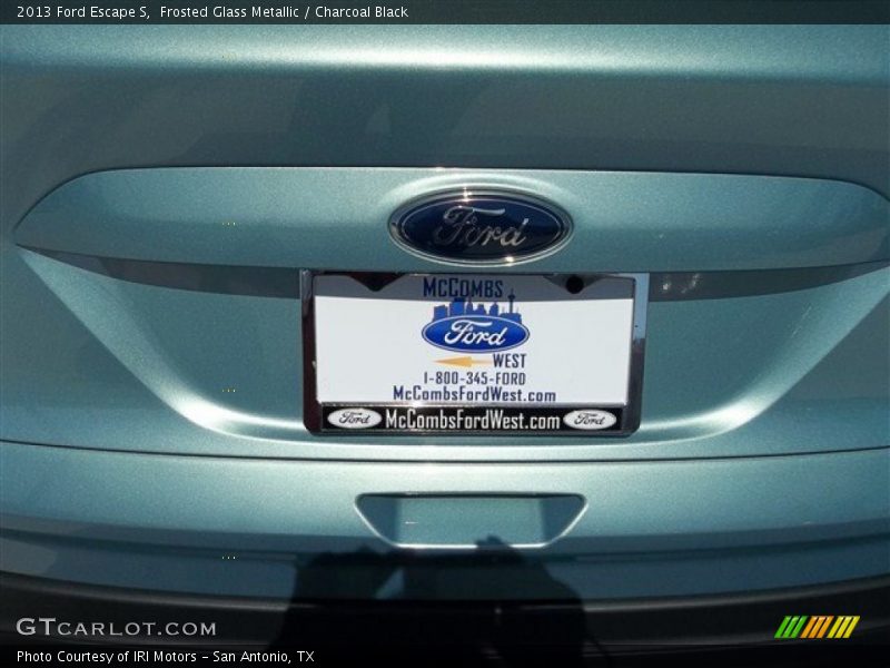 Frosted Glass Metallic / Charcoal Black 2013 Ford Escape S