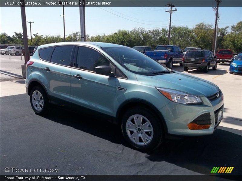 Frosted Glass Metallic / Charcoal Black 2013 Ford Escape S