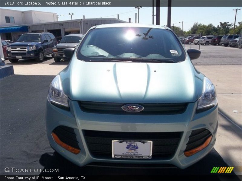 Frosted Glass Metallic / Charcoal Black 2013 Ford Escape S