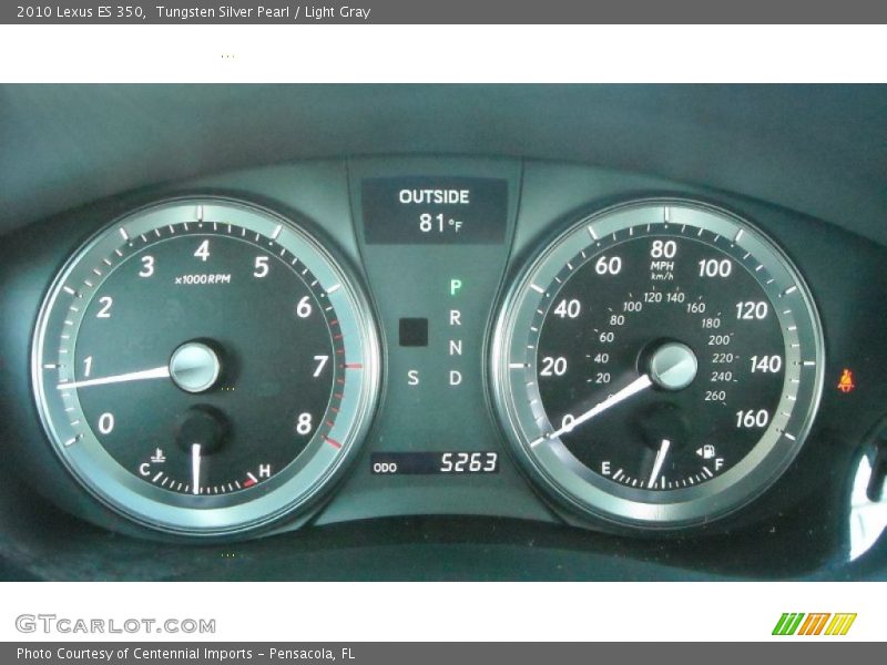 Tungsten Silver Pearl / Light Gray 2010 Lexus ES 350
